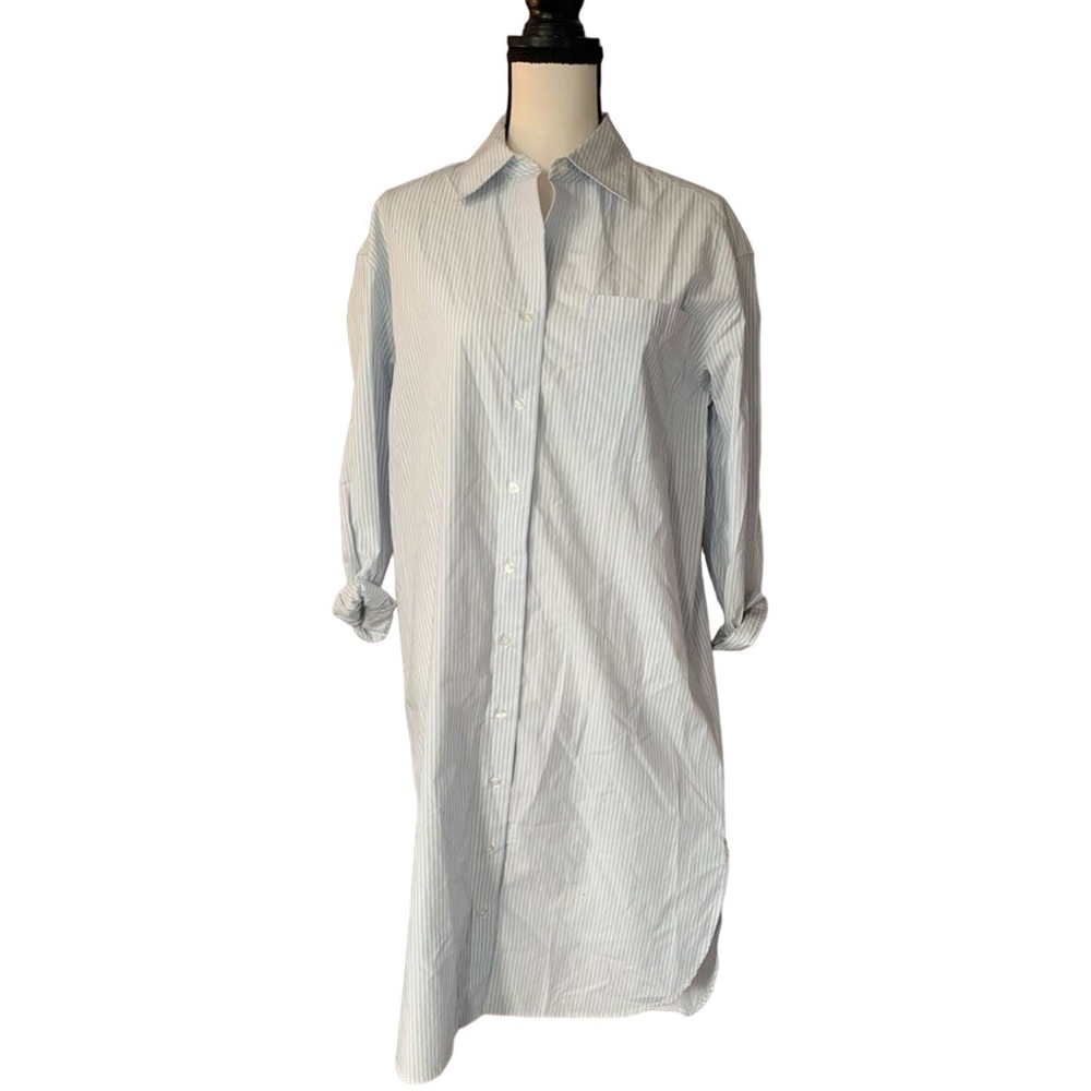 BANANA REPUBLIC | Striped, Collared, Long-Sleeved Shirt Dress | Size XS | NWT